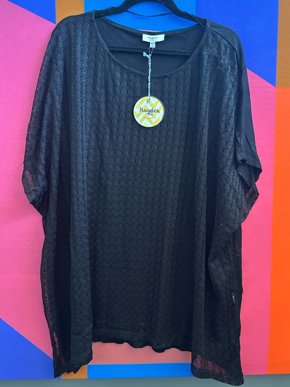 Hayden Black Lace Overlay Tunic